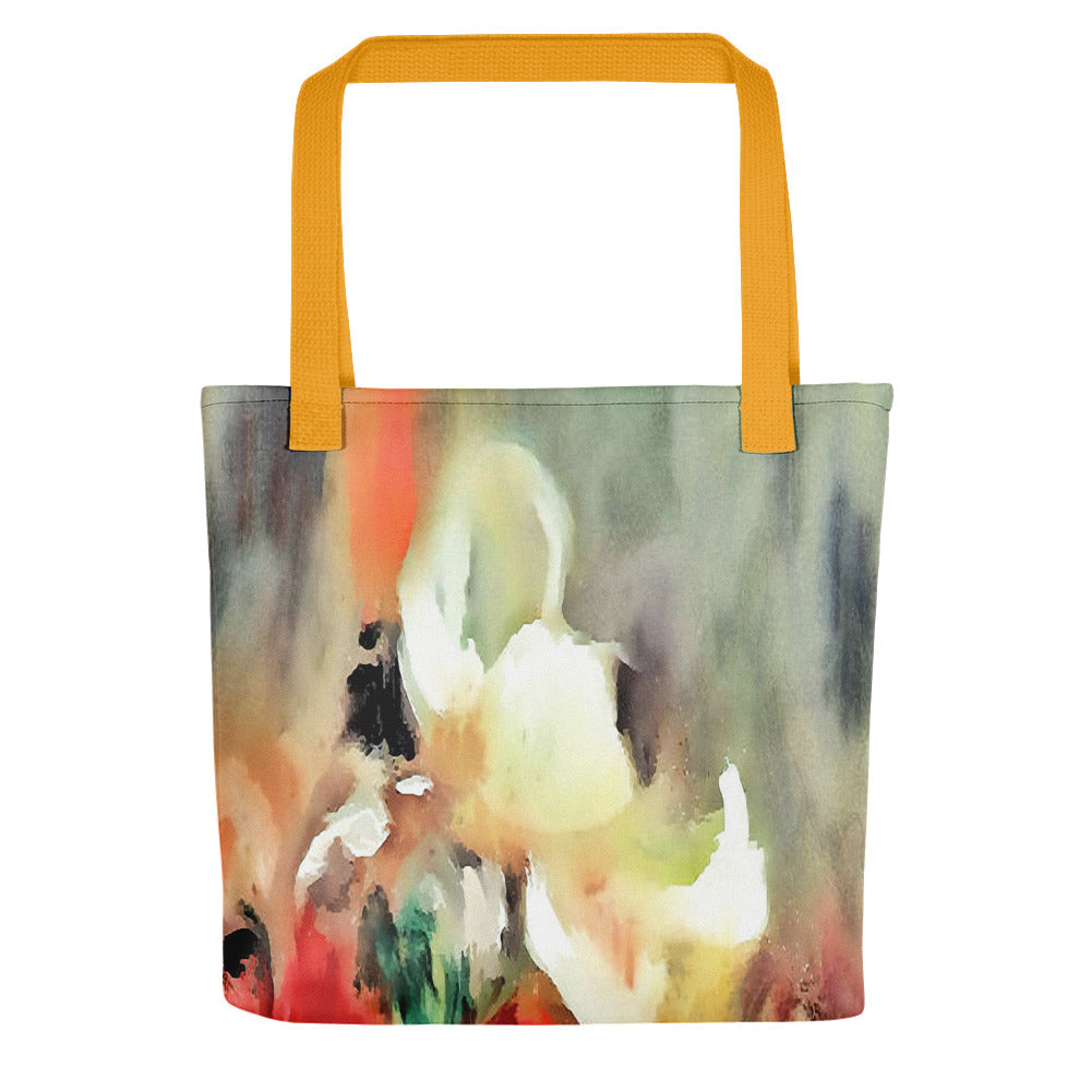 Vintage floral casual tote bag, beach bag, 15 x 15 inch, Design 14