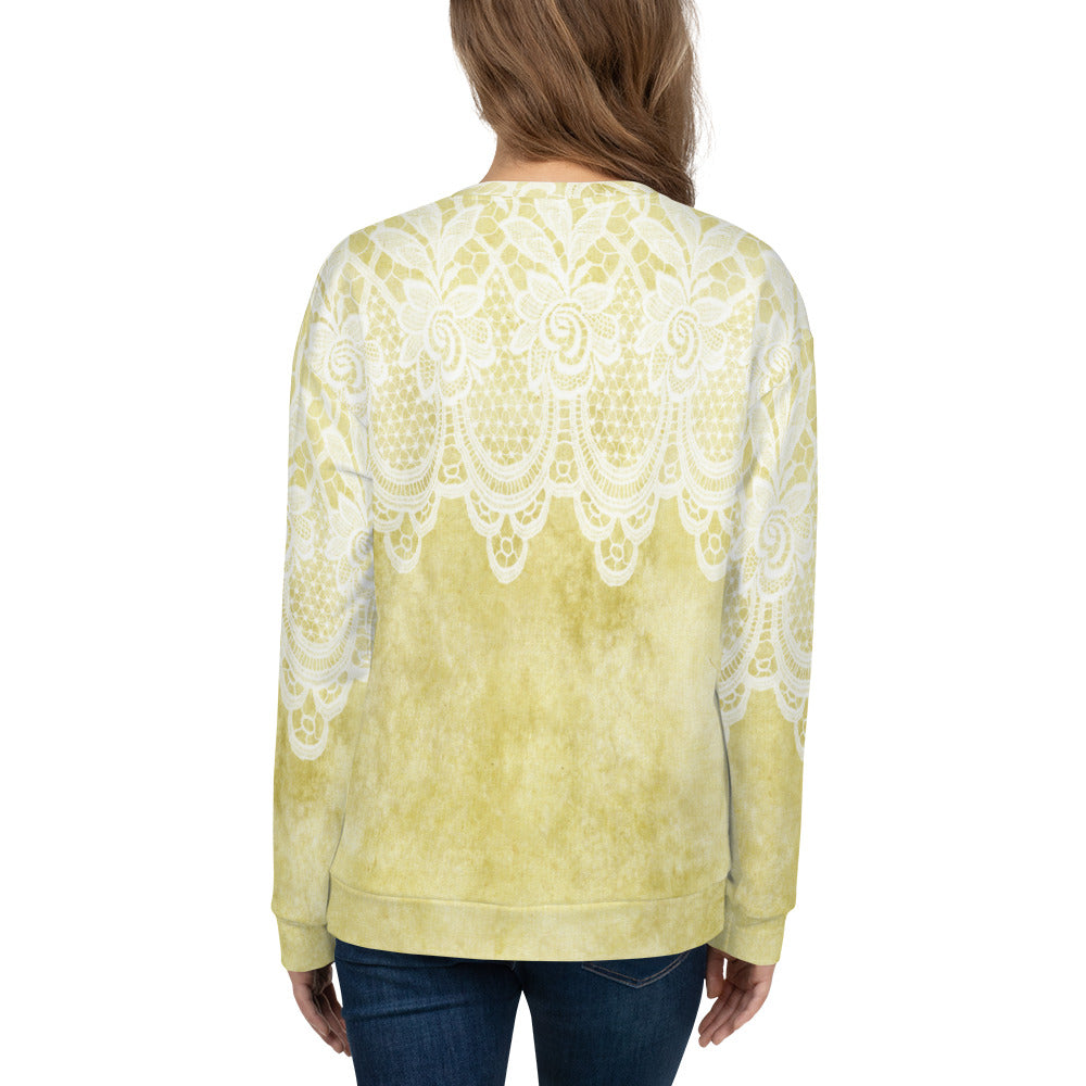 Lace Print sweatshirt, womens long sleeve top, Size XS to 3XL plus size, design 44