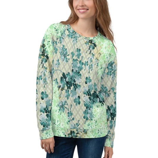 Lace Print sweatshirt, womens long sleeve top, Size XS to 3XL plus size, design 53