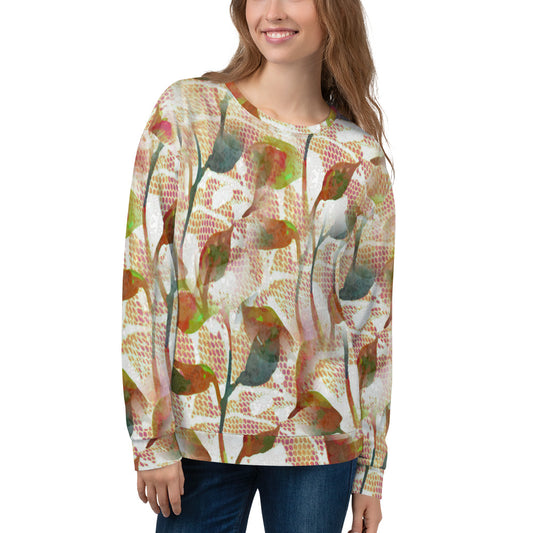 Lace Print sweatshirt, womens long sleeve top, Size XS to 3XL plus size, design 52