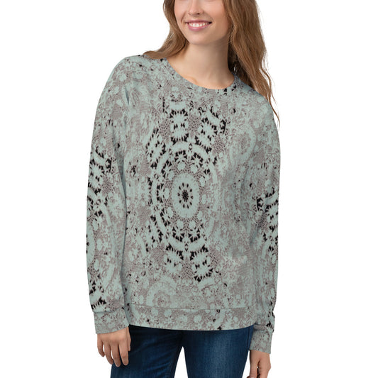 Lace Print sweatshirt, womens long sleeve top, Size XS to 3XL plus size, design 50