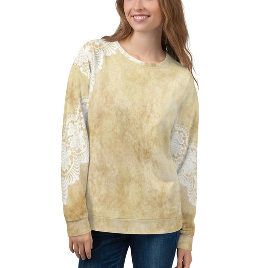 Lace Print sweatshirt, womens long sleeve top, Size XS to 3XL plus size, design 29