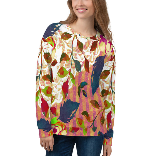 Lace Print sweatshirt, womens long sleeve top, Size XS to 3XL plus size, design 22