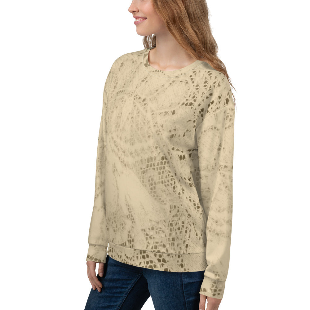 Lace Print sweatshirt, womens long sleeve top, Size XS to 3XL plus size, design 26