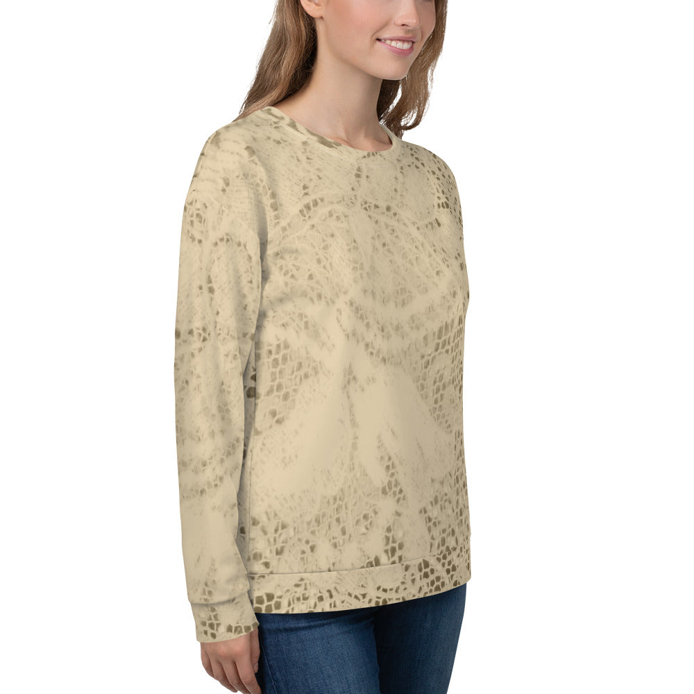 Lace Print sweatshirt, womens long sleeve top, Size XS to 3XL plus size, design 26