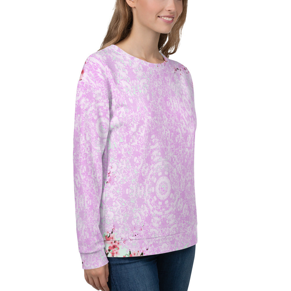 Lace Print sweatshirt, womens long sleeve top, Size XS to 3XL plus size, design 09