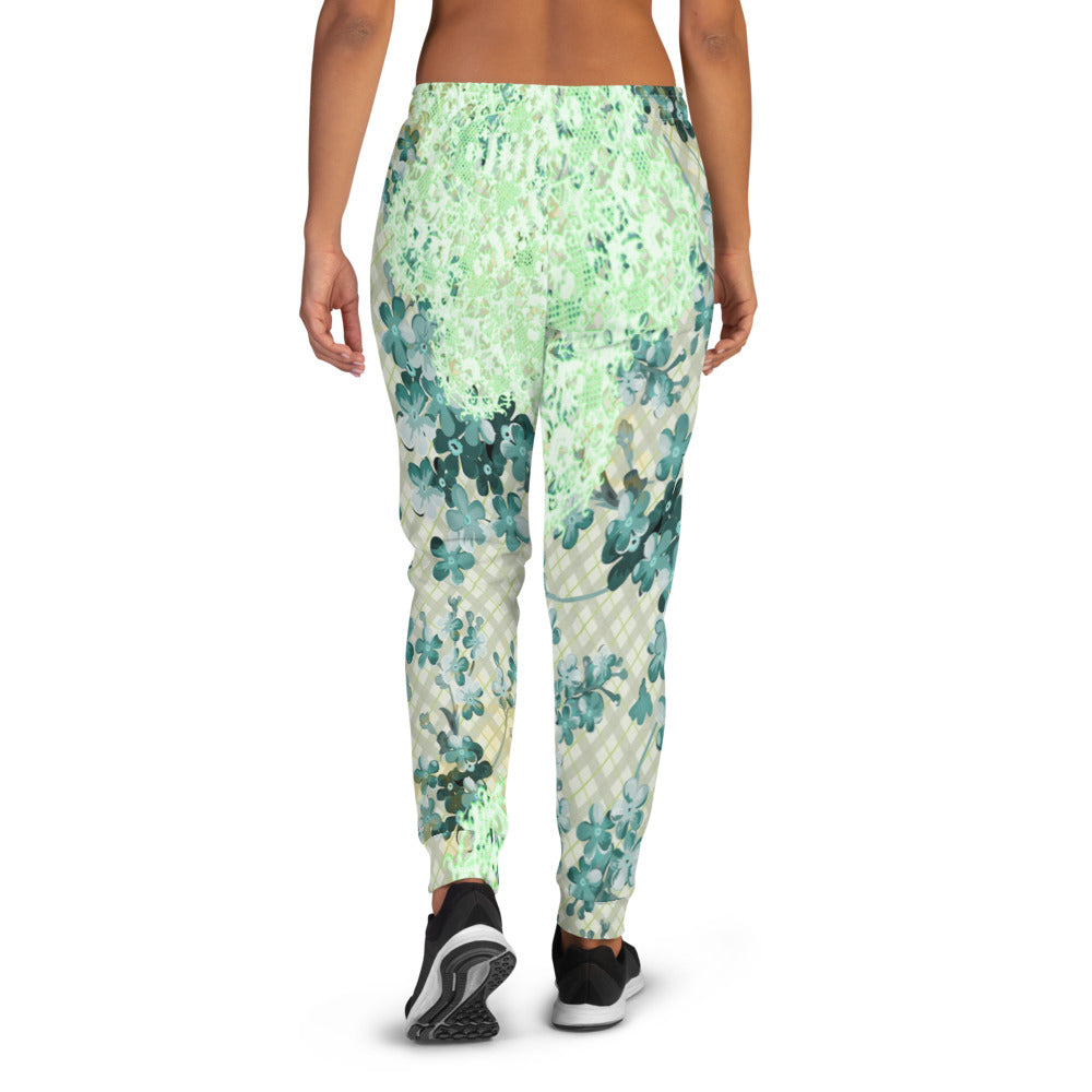 Victorian lace print sweatpants, womens joggers, Size XS to 3XL plus size, design 53