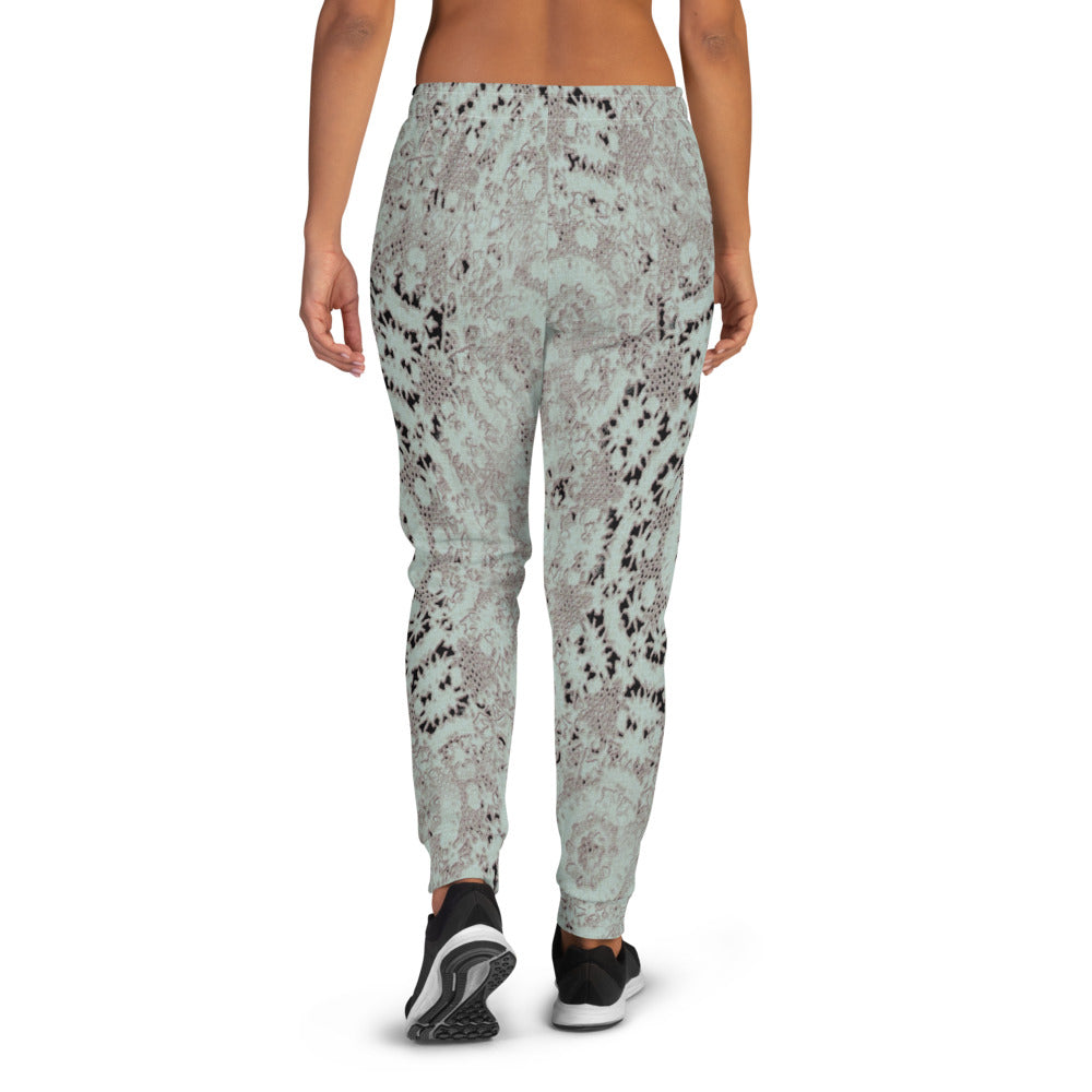 Victorian lace print sweatpants, womens joggers, Size XS to 3XL plus size, design 51