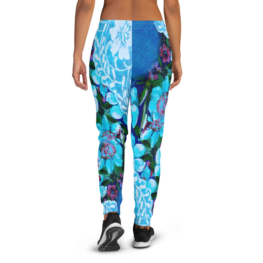 Victorian lace print sweatpants, womens joggers, Size XS to 3XL plus size, design 49