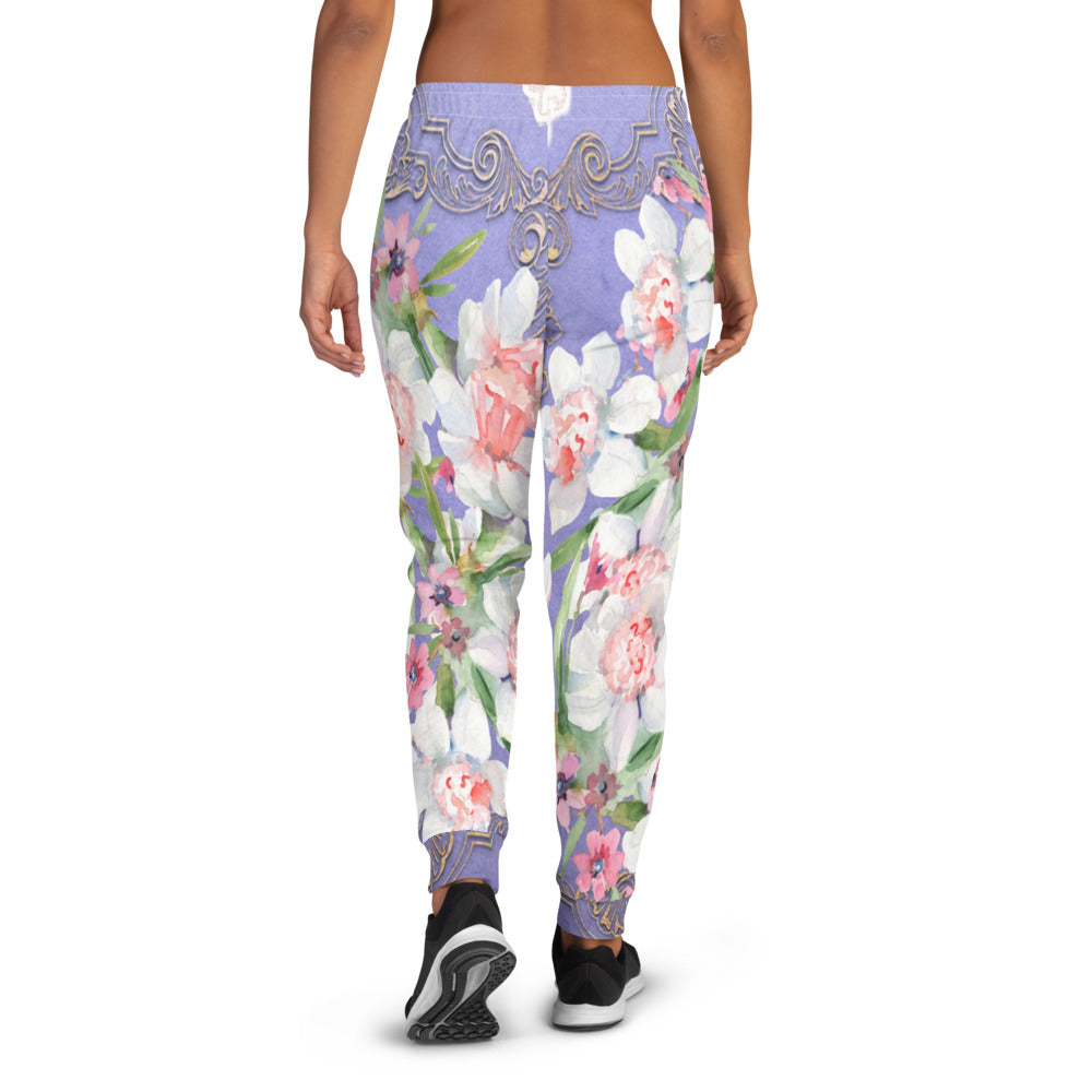 Victorian lace print sweatpants, womens joggers, Size XS to 3XL plus size, design 47