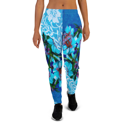 Victorian lace print sweatpants, womens joggers, Size XS to 3XL plus size, design 49