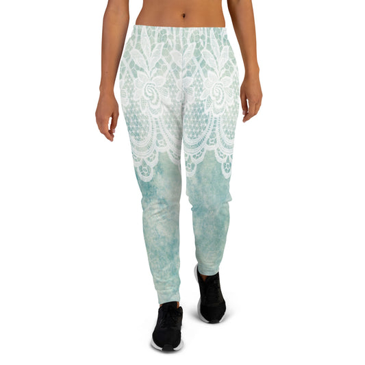 Victorian lace print sweatpants, womens joggers, Size XS to 3XL plus size, design 41