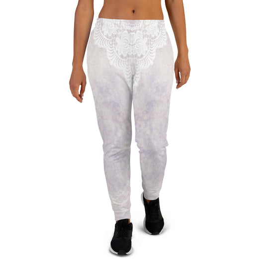 Victorian lace print sweatpants, womens joggers, Size XS to 3XL plus size, design 40