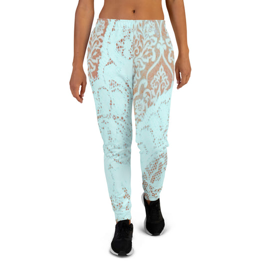 Victorian lace print sweatpants, womens joggers, Size XS to 3XL plus size, design 23