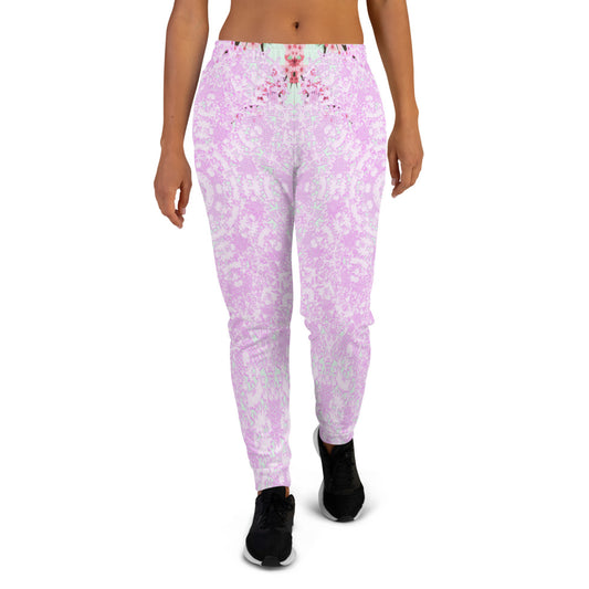 Victorian lace print sweatpants, womens joggers, Size XS to 3XL plus size, design 09