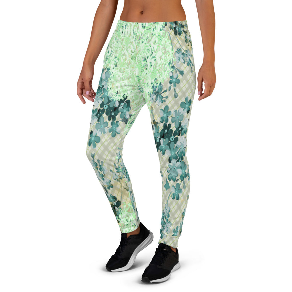 Victorian lace print sweatpants, womens joggers, Size XS to 3XL plus size, design 53
