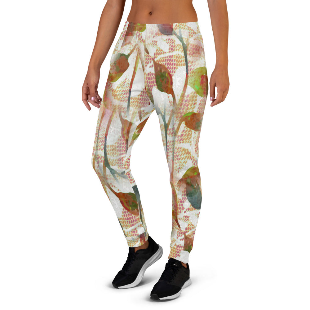 Victorian lace print sweatpants, womens joggers, Size XS to 3XL plus size, design 52