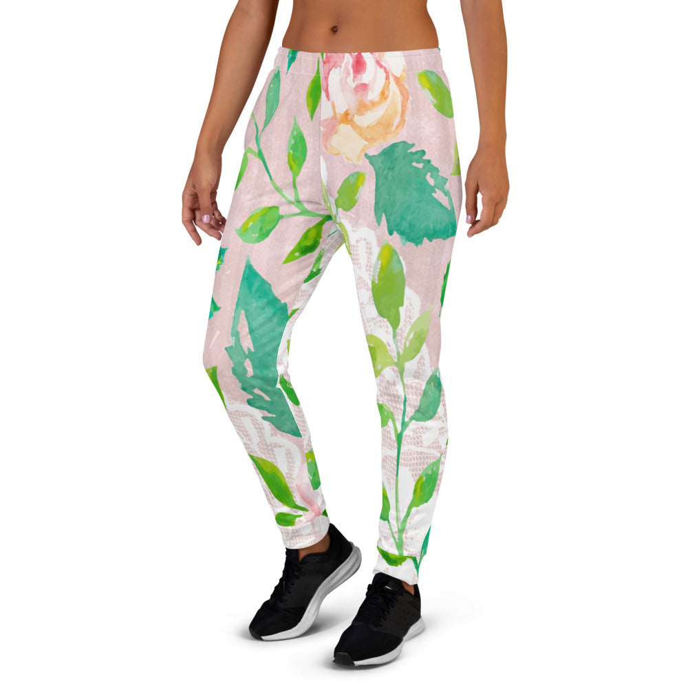 Victorian lace print sweatpants, womens joggers, Size XS to 3XL plus size, design 21