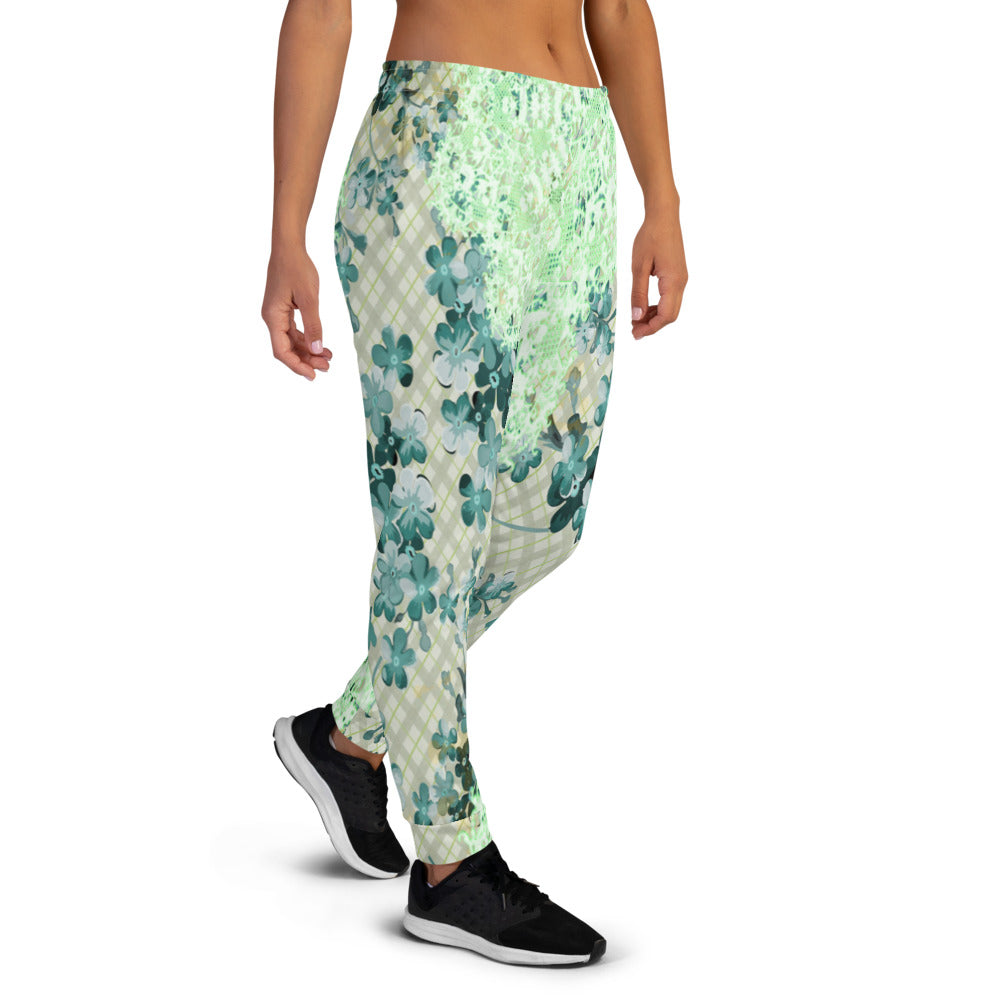 Victorian lace print sweatpants, womens joggers, Size XS to 3XL plus size, design 53