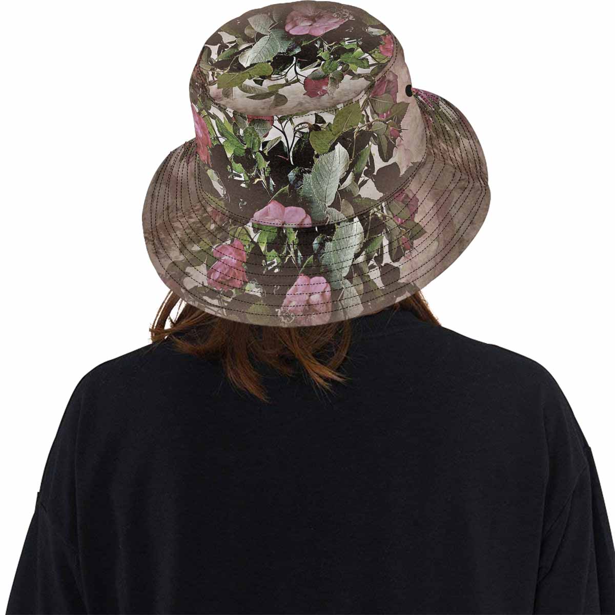Vintage floral unisex bucket boonie Hat, outdoors hat, Design 22x