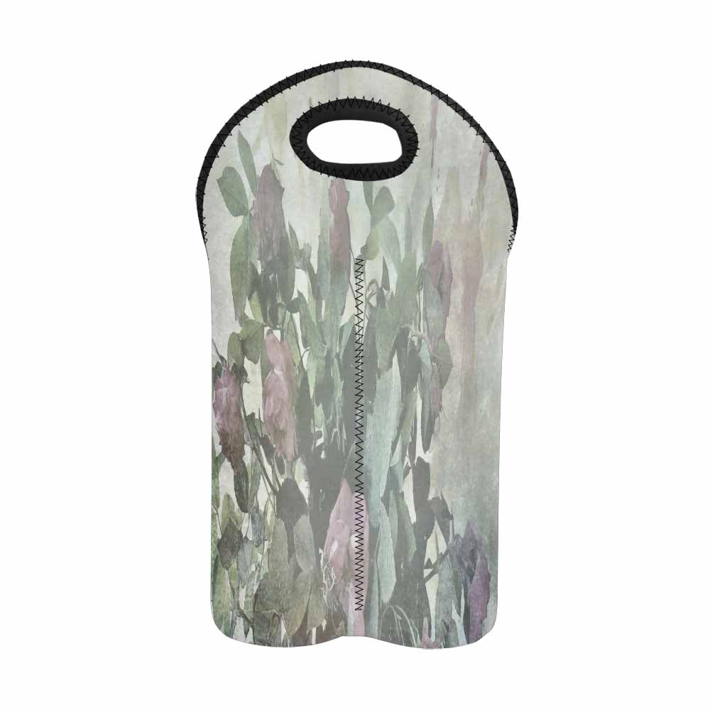 Vintage floral 2 bottle wine bag, Design 23