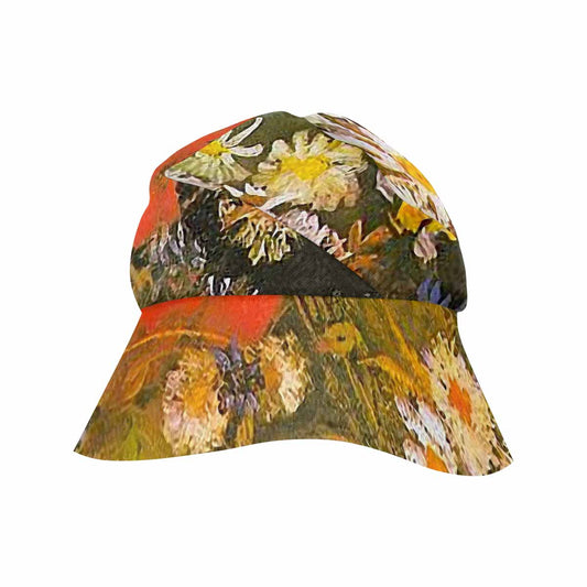 Vintage floral wide brim sunvisor Hat, outdoors hat, Design 60