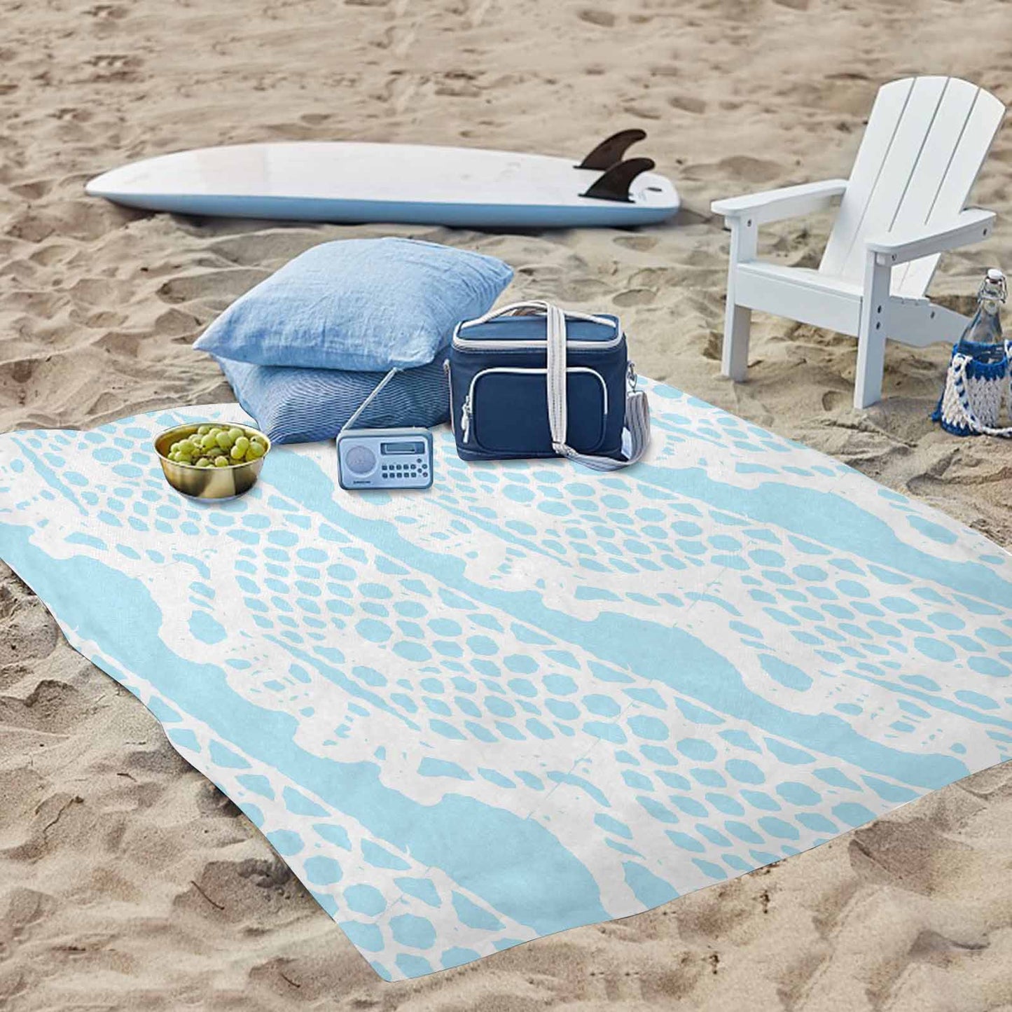 Victorian lace print waterproof picnic mat, 69 x 55in, design 08