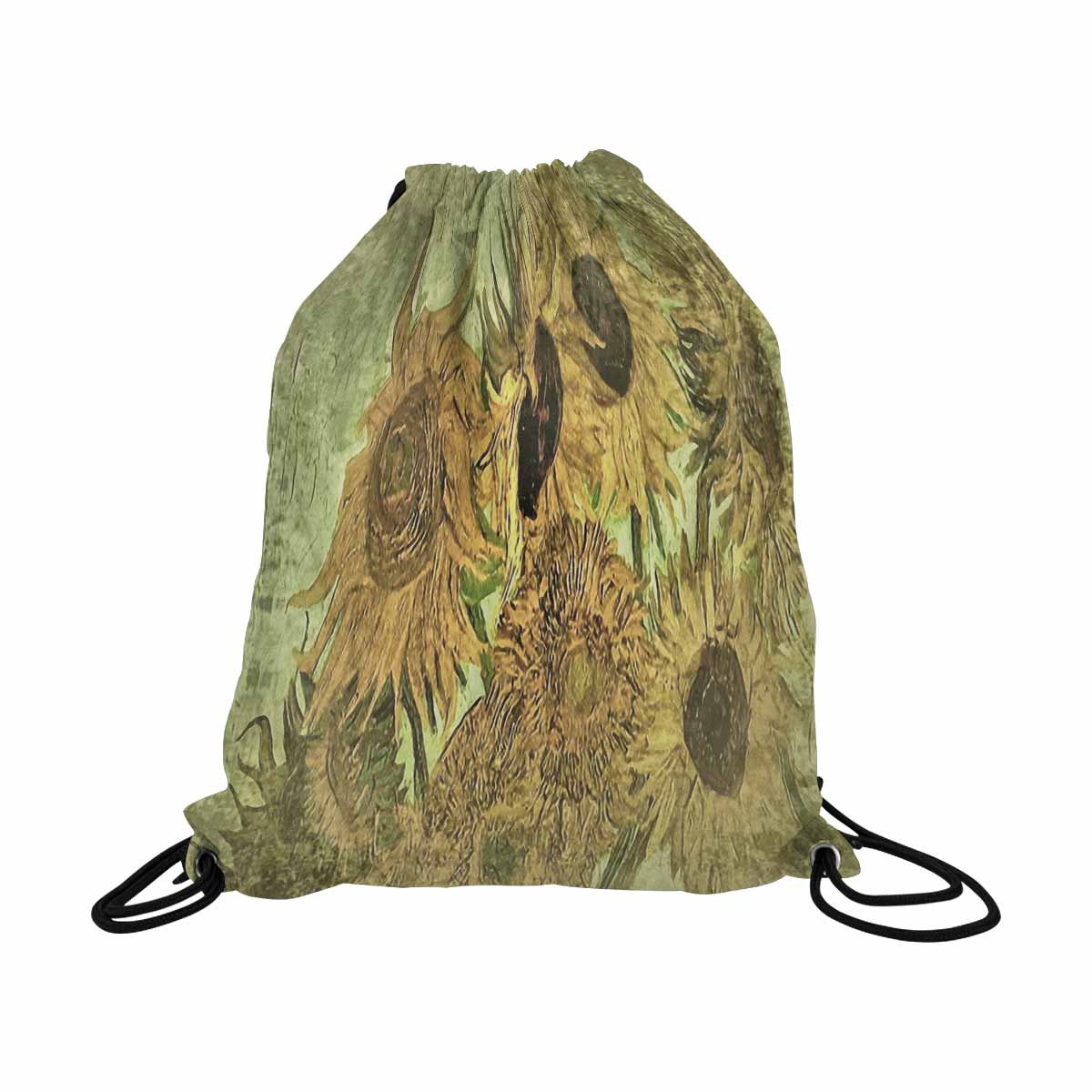 Vintage Floral print, DRAWSTRING BAG, LARGE, Design 48x