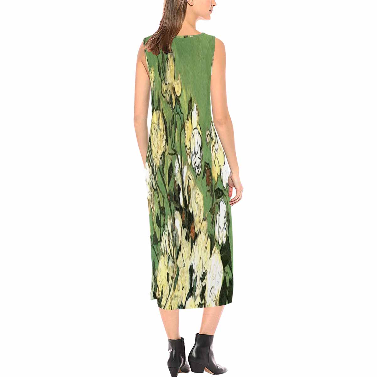 Vintage floral long dress, model D09538 Design 55