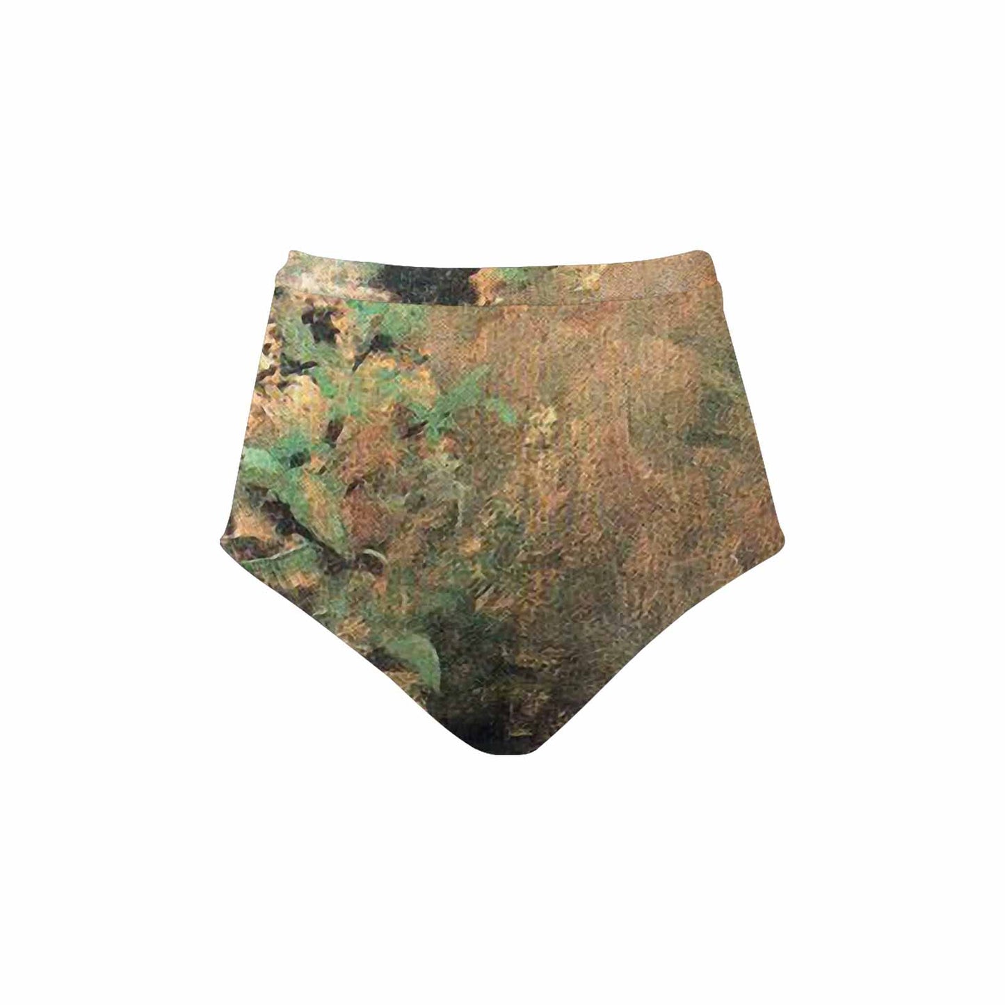 Vintage floral High waist bikini bottom, Design 34