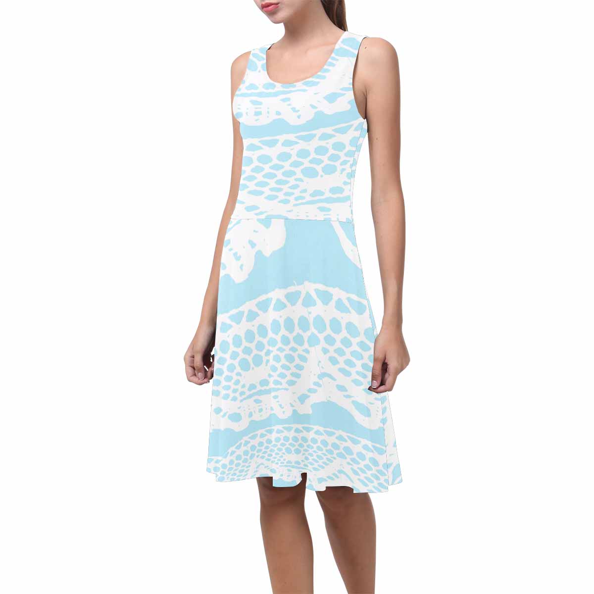 Victorian printed lace summer dress, Design 08