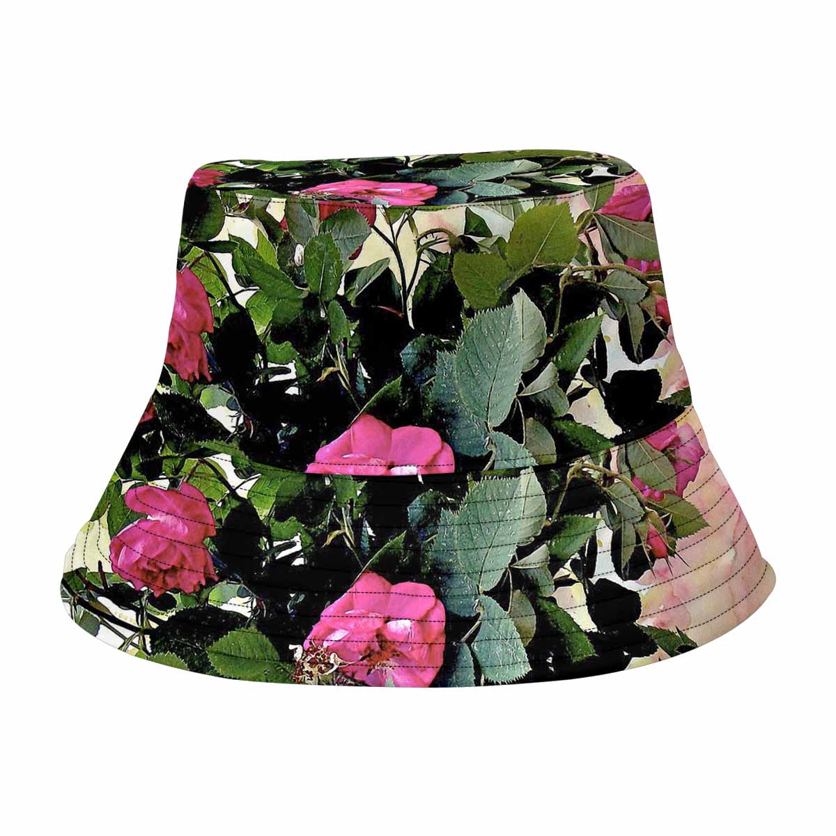 Vintage floral unisex bucket boonie Hat, outdoors hat, Design 22