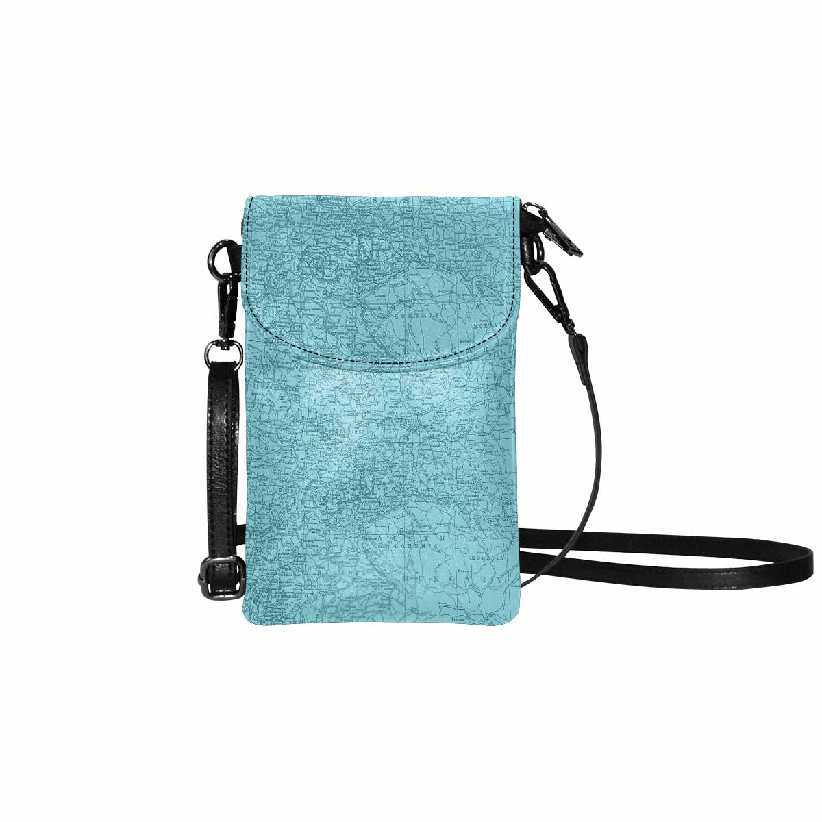 Antique map cell phone purse, moble purse, Design 55