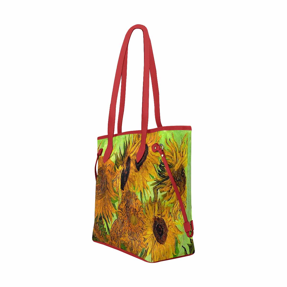 Vintage Floral Handbag, Classic Handbag, Mod 1695361, Design 48 RED TRIM