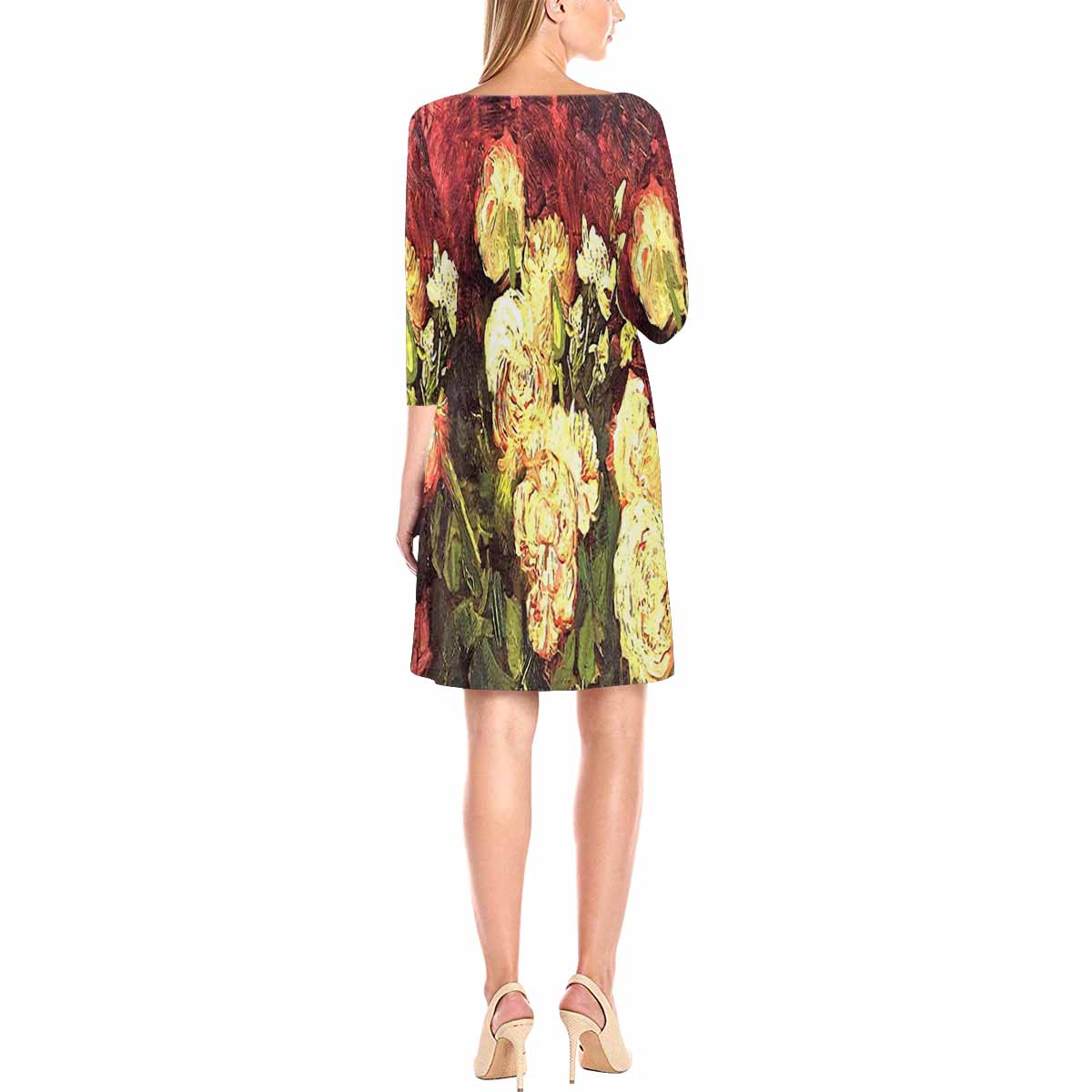 Vintage floral loose dress, model D29532 Design 27