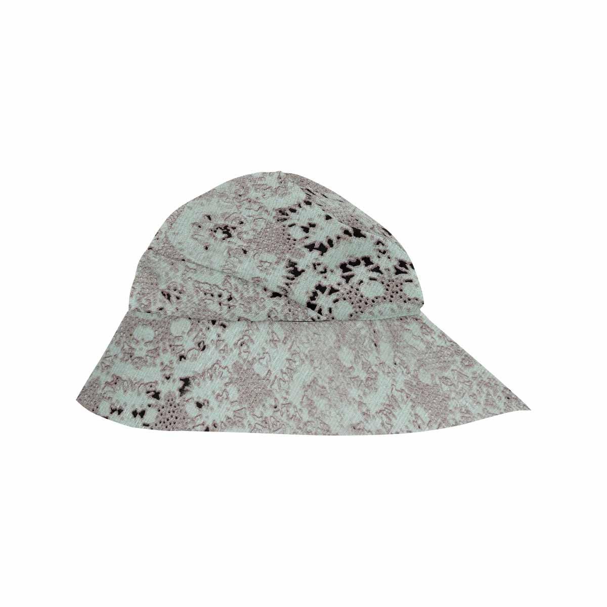 Victorian lace print, wide brim sunvisor Hat, outdoors hat, design 51