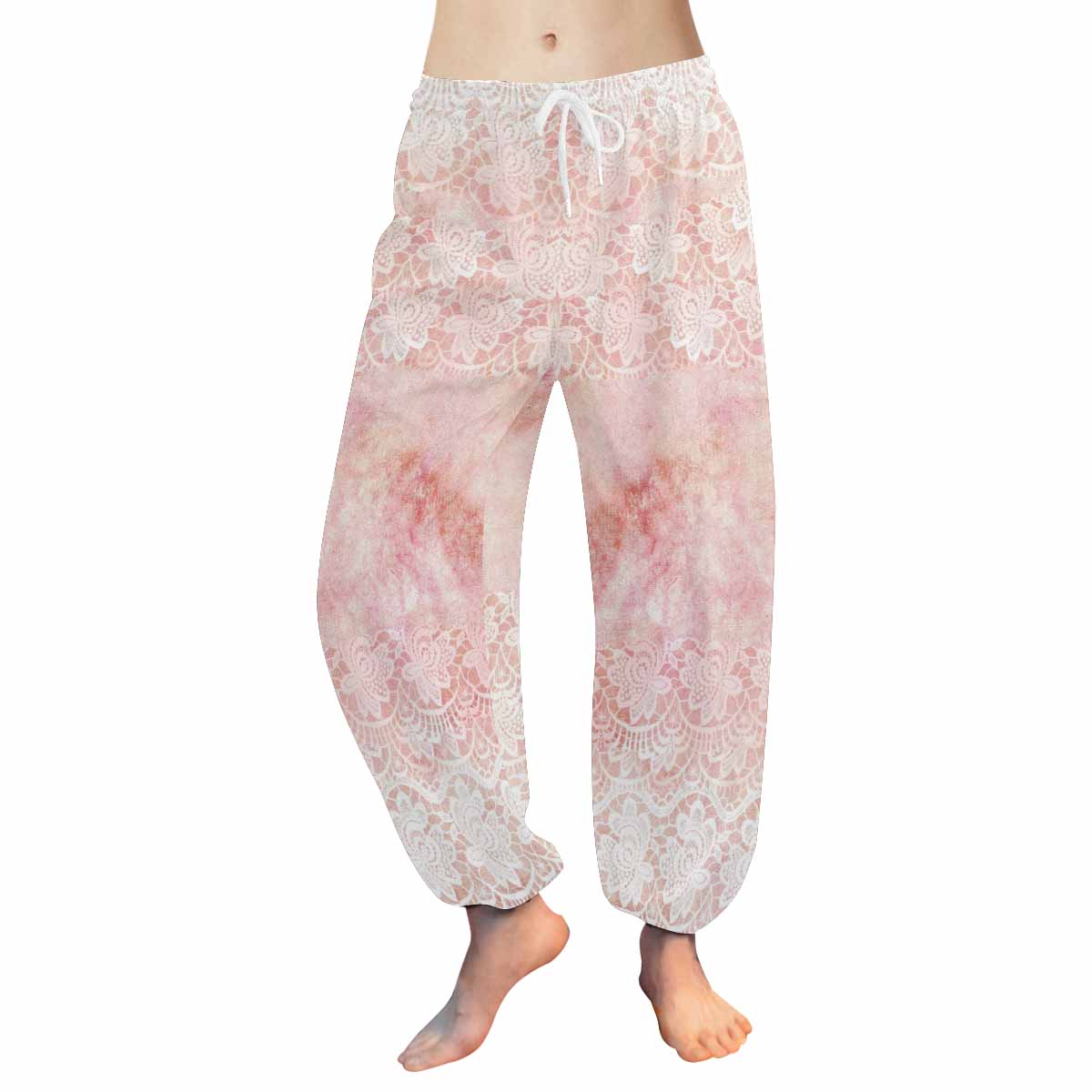 Victorian lace print Haram pants, loose comfy pants design 38