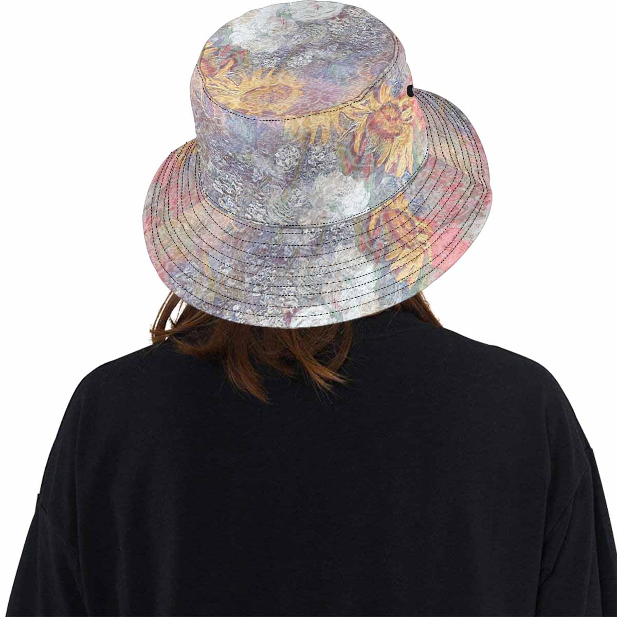 Vintage floral unisex bucket boonie Hat, outdoors hat, Design 54x