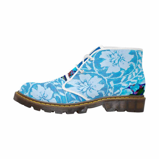Lace Print, Cute comfy womens Chukka boots, design 49