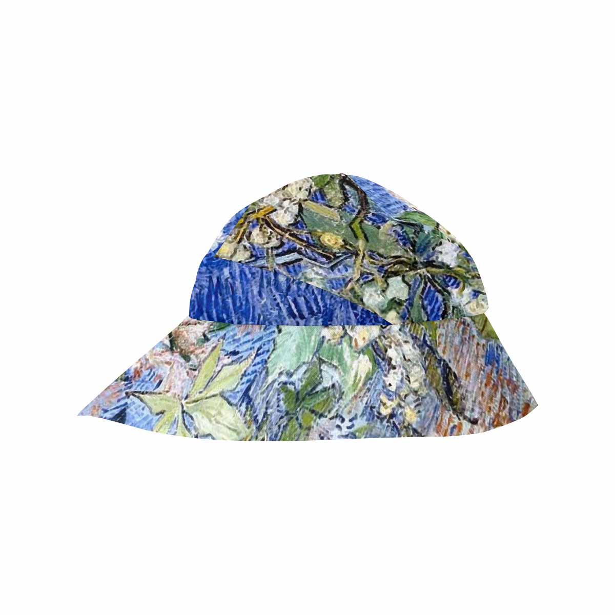 Vintage floral wide brim sunvisor Hat, outdoors hat, Design 04