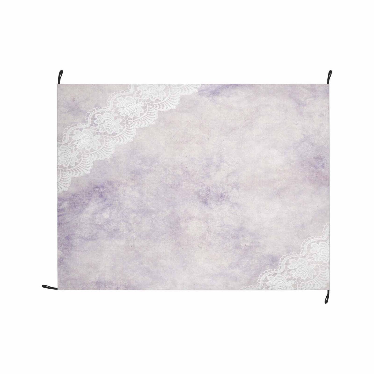 Victorian lace print waterproof picnic mat, 69 x 55in, design 40