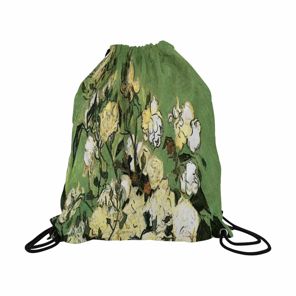 Vintage Floral print, DRAWSTRING BAG, LARGE, Design 55