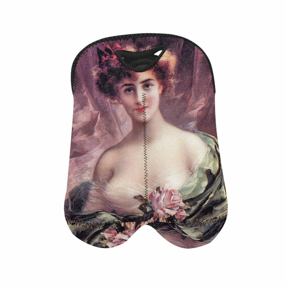Victorian lady design 2 Bottle wine bag, The Pink Rose