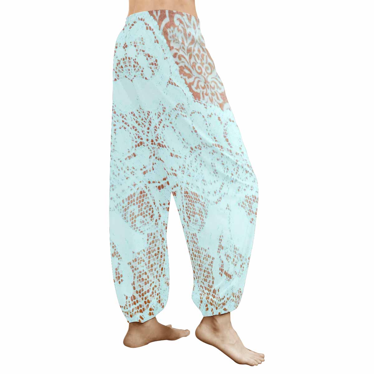 Victorian lace print Haram pants, loose comfy pants design 23