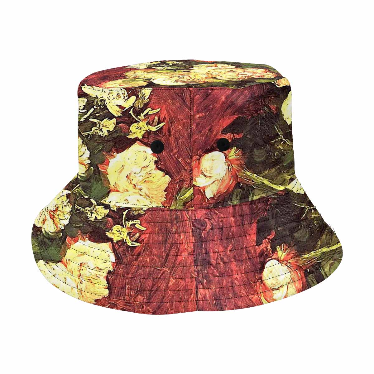 Vintage floral unisex bucket boonie Hat, outdoors hat, Design 27