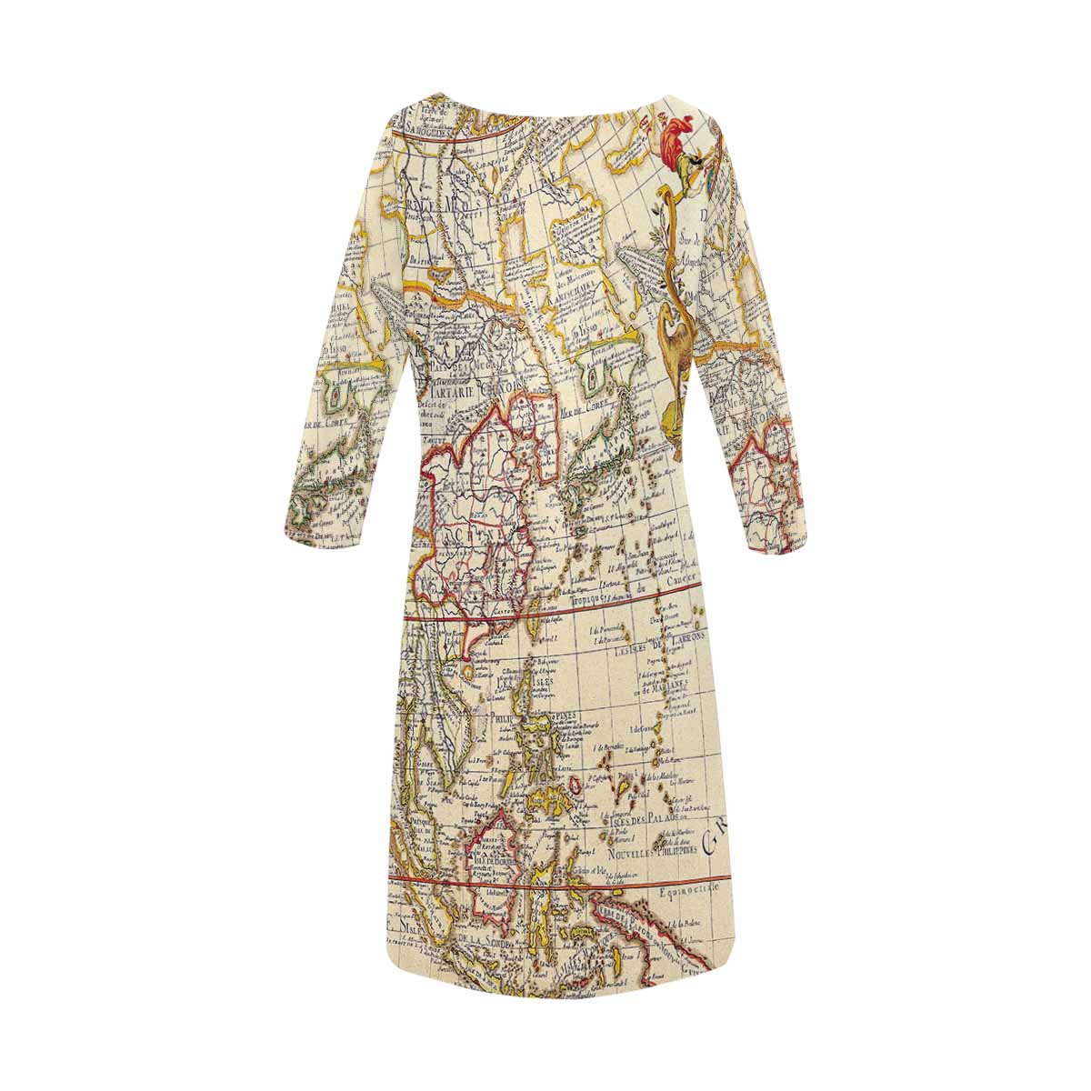 Antique Map loose dress, MODEL 29532, design 02