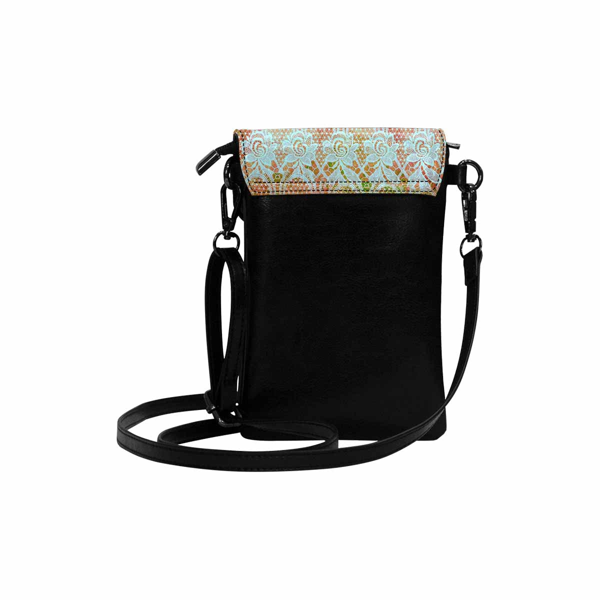 Victorian lace print cell phone purse, mobile purse, Design 31
