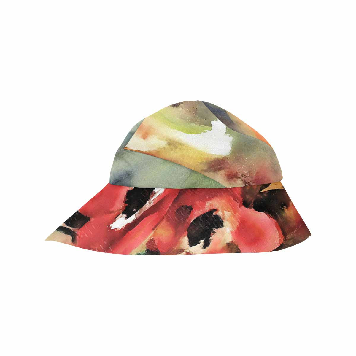 Vintage floral wide brim sunvisor Hat, outdoors hat, Design 14