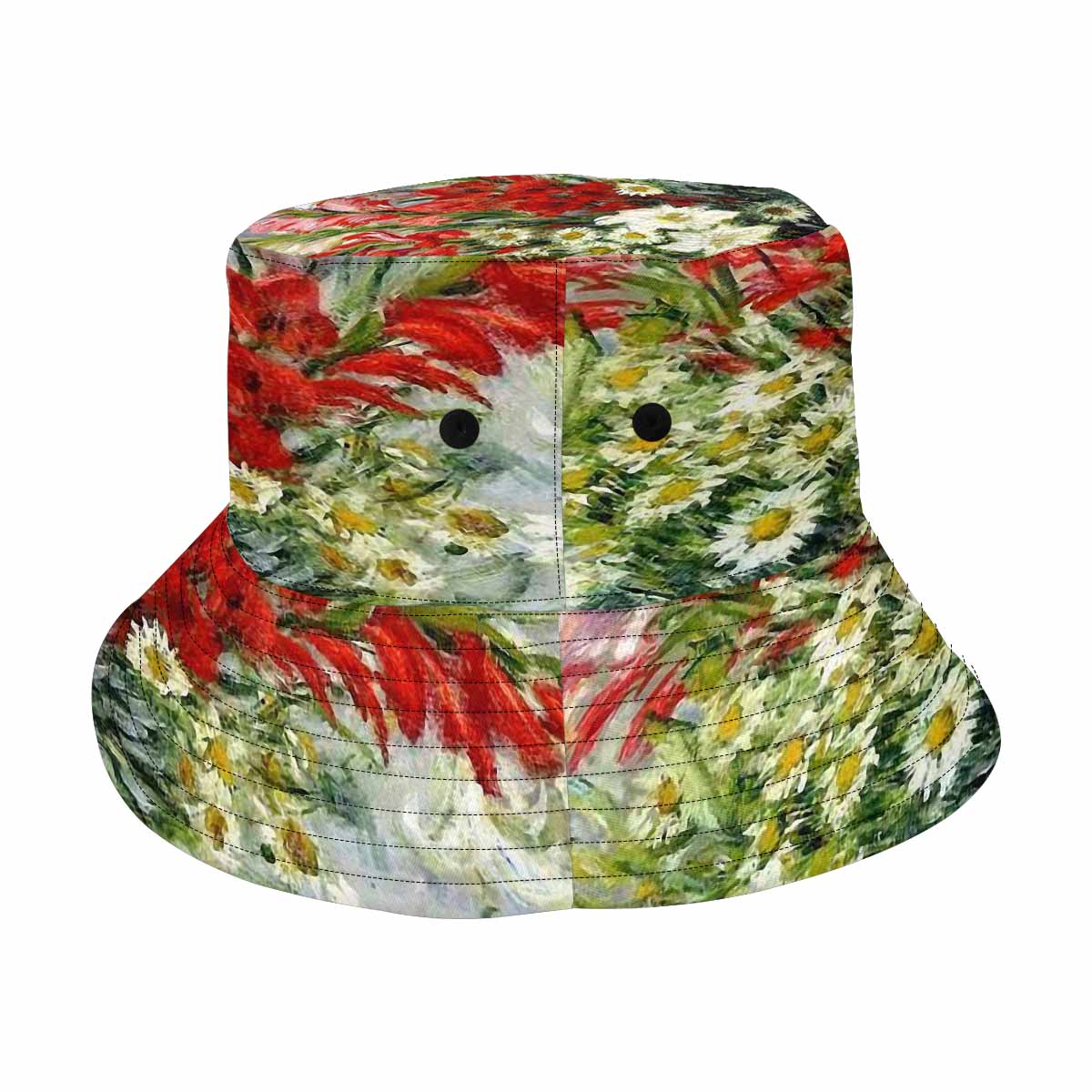 Vintage floral unisex bucket boonie Hat, outdoors hat, Design 43