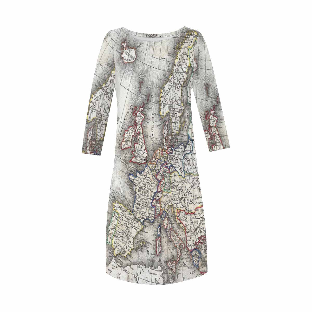 Antique Map loose dress, MODEL 29532, design 30